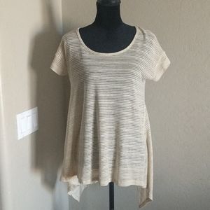 Bobeau Tan Semi Sheer Top